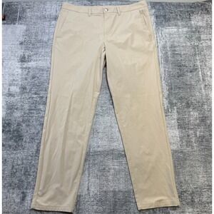 CRZ Yoga Pants Mens 38x32 Cream Beige Performance Stretch Chino Commuter Tech